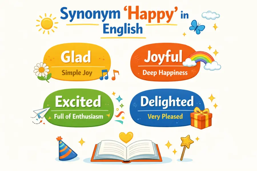 kumpulan sinonim happy bahasa inggris