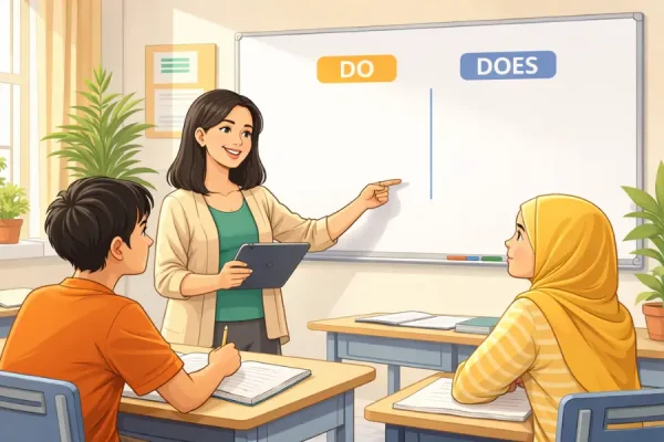 perbedaan do dan does dalam bahasa inggris